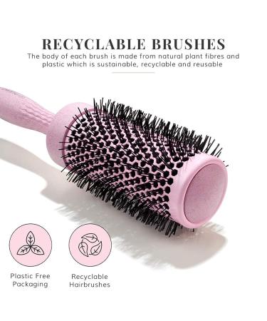 Luxury Round Brush Set for Women - Blowout Hair Brushes - Eco Gift by Lily England (Pink) - Buy Online on GoSupps.com