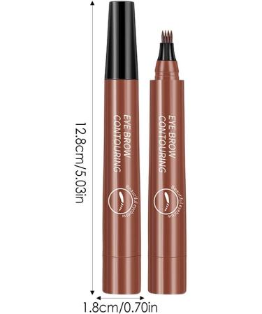 Four Claw Eyebrow Pencil | Waterproof 4 Fork Tip for Eyebrow Liquid Brow Long-Lasting Brow Microblading Pencil Eyebrow Makeup Pochy Red-brown - Buy Online on GoSupps.com