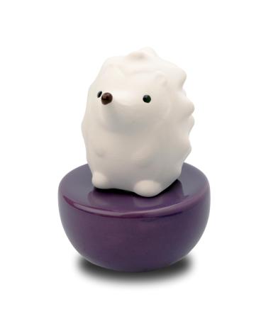 Spiky Hedgehog Non-Electric Ceramic Diffusers for Essential Oils and Aromatherapy Fragrance White Ceramic Diffusers in Car or Desk Office Decor and Small Bathroom at Home Purple Vase