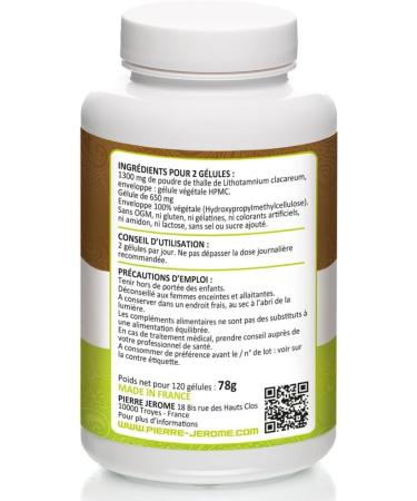 Pierre J r me - Lithothamne 120 vegetable capsules - Calcium Skeleton Bone Natural Product - Made in France - Buy Online on GoSupps.com