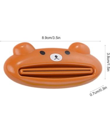 Virtcooy Pet Toothpaste Squeezer | Cartoon Animal Toothpaste Dispenser - Bear Shaped Panda Frog Cute Toothpaste Extruder Bathroom Accessories Ours - Buy Online on GoSupps.com