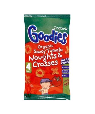 Organix Goodies Organic Saucy Tomato Noughts & Crosses 12mth+ (4x15g) - Pack of 2