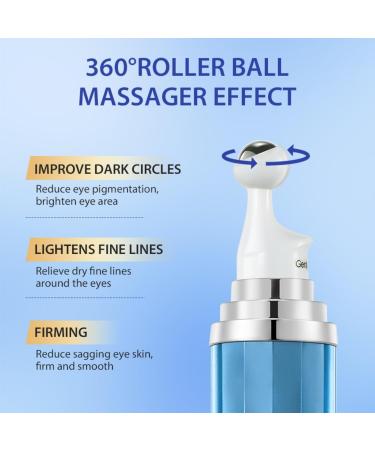 Eye Cream with 5% Caffeine & 8%Retinol for Dark Circles Puffiness Fine Lines & Wrinkles Anti Aging Under Eye Cream with 360 Roller Massage Ball Hydrating Eye Serum for Sensitive Skin 0.5 fl. oz Blue - Buy Online on GoSupps.com