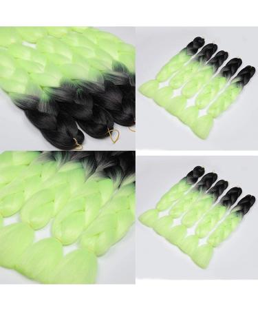 Shop Showjarlly Kanecalon Hair Extensions - Ombre Jumbo Braid 24 (3 Pack) in Black/Light Yellow - Premium Quality Braids for Stunning Styles - Buy Online on GoSupps.com