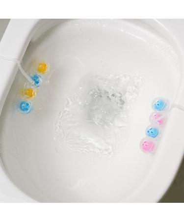 Toilet eners Rim Hanger | Bowl Toilet Deodorizer Rim Hanger | Quick Foaming -Cleaning Ball 4 Balls Included Toilet ener for Bathroom Toilet Care and Flush Cleaning - Buy Online on GoSupps.com