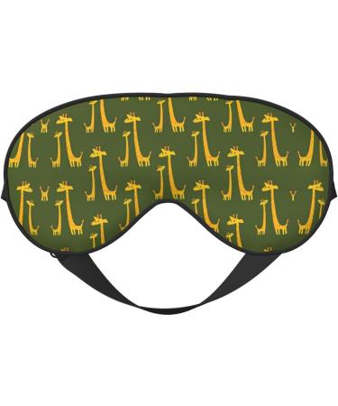 Cartoon Giraffe Print Soft Eye Mask | Sleep Eye Mask for Women & Men | Perfect for Travel & Relaxation - Buy Online on GoSupps.com