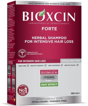 BIOXCIN FORTE Shampooing Anti-Chute Intense - Efficace & Rapide - Avec Bio Complex B11 - Test Cliniquement - Croissance Des Cheveux Plus Forte Plus pais - Buy Online on GoSupps.com