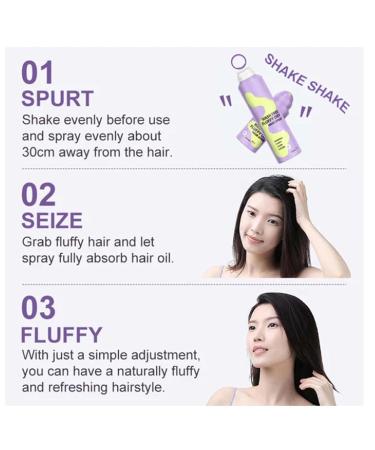Wash Free Fluffy Dry Hair Spray Reduces Greasiness & Oiliness Hair Volumizer Spray Refreshing Oil Control Fluffy Volume Lift Hair Spray Dry Hair Spray For Everyone (150ML) - Buy Online on GoSupps.com