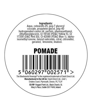 The Bluebeards Revenge Water Based Pomade for Men - Strong Hold & High Shine Finish - 150ml - Buy Online on GoSupps.com