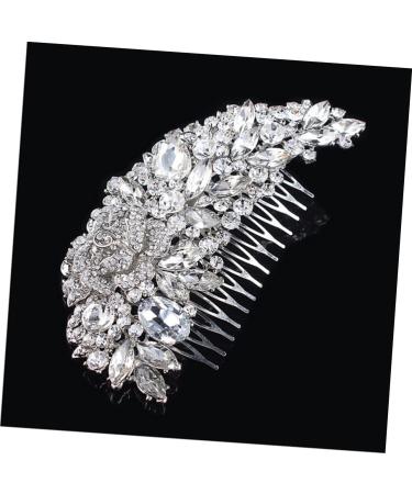 FRCOLOR Women Hair Clip Tiara Women Hair Comb Bridal Hair Comb Women Flower Hair Comb Wedding Miss Hairpin Rhinestones - Buy Online on GoSupps.com
