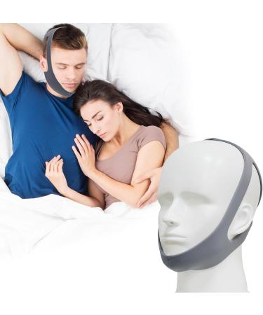 Anti Snore Chin Strap for CPAP Users | Breathable Stop Snoring Sleep Aid | Adjustable Jaw Support Belt for Men Women (Grey) - Buy Online on GoSupps.com