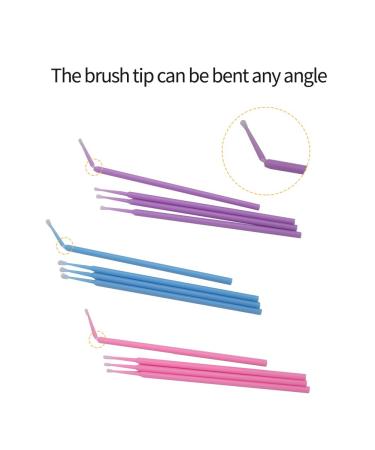 Shintop 300pcs Micro Applicator Brushes - Disposable Eyelash Extension & Dental Brushes - Purple, Blue, Pink - Makeup & Oral Care - Buy Online on GoSupps.com