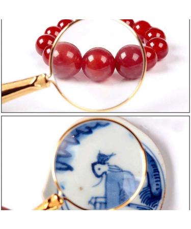 Prestige Small Glass Ergonomic 10x Old Reading Newspaper Portable Identification Tool Handheld Small Golden Glass 45mm Made in China - Buy Online on GoSupps.com