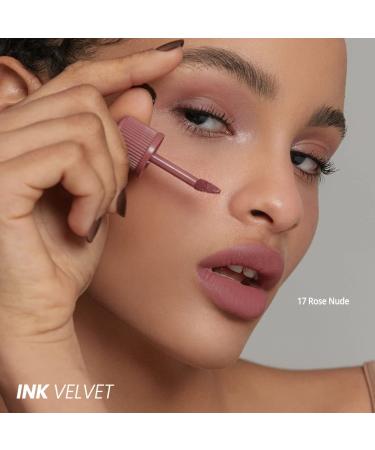 Peripera Ink the Velvet Lip Tint - #017 ROSY NUDE | High Pigment Color, Longwear, Weightless | Cruelty-Free, Gluten-Free, Paraben-Free | 0.14 fl oz - Buy Online on GoSupps.com