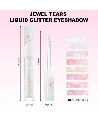 Erinde Liquid Glitter Eyeliner #07 Candy - Waterproof Metallic Eyeliner Pen Highly Pigmented Shimmer Eyeshadow Liner for Stunning Eye Highlight Makeup - Buy Online on GoSupps.com