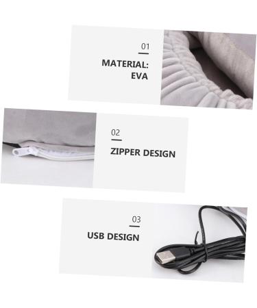 Safigle USB Foot Warmer - Portable Electric Slipper & Heating Pillow for Winter - Lightweight Gray 32x28cm - Buy Online on GoSupps.com