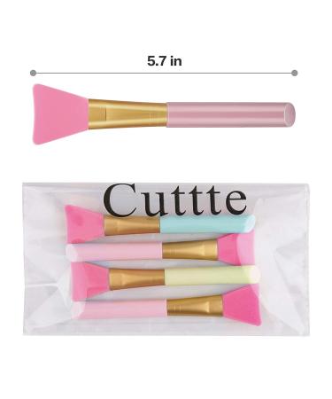 Silicone Face Mask Brushes - Set of 4 | Flexible Facial Mud Mask Applicator | Hairless Moisturizers Tools | Soft Face Mask Applicator for Mud, Clay, Charcoal | Peach Color - Buy Online on GoSupps.com