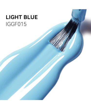MEGIOR Sky Blue Gel Nail Polish 15ml Light Blue Gel Polish High Gloss Soak Off UV LED Nail Gel Polish for Nail Art Manicure Salon DIY Home Gift for Girls - Buy Online on GoSupps.com