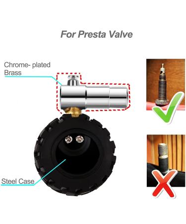 Buy Godeson Bicycle Tire Manometer - 100 PSI/7 Bar Pressure Meter for Presta Valves | Ideal Racing Bike Accessory - No Batteries Required - Buy Online on GoSupps.com