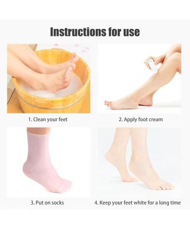 Silicone Moisturizing Socks 1 Pair Long Soft Gel Socks Anti Slip Women Foot Mask Socks Spa Pedicure for Dry Cracked Feet Softening Calluses Rough Skin S Silicone Moisturizing Socks Style 2 - Buy Online on GoSupps.com