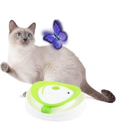 All for Paws 2 in 1 Interactive Cat Toy - Fluttering Butterfly & Rolling Balls - Automatic Indoor Kitten Spinner Toy - Buy Online on GoSupps.com