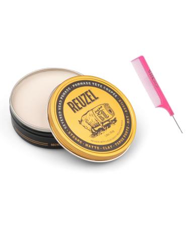 yper Comb + R z x LlQUlD DEATH Severed Head Pomade x Strong Matte Clay Men Hair Styling Product for Man (w/SIeekshop Pink Comb) (Liquid Death Severed Head (3.38 oz))