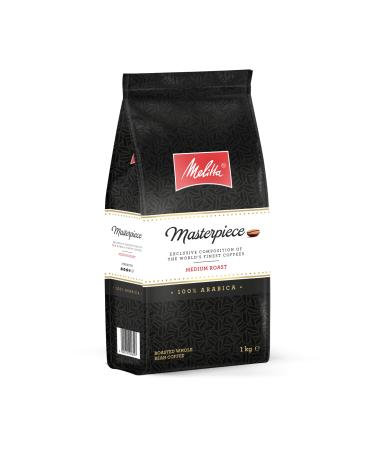 Melitta Masterpiece Rarity Coffee, 1 Kg, Whole Coffee Beans, Unground, 100 Percent Arabica, Medium Roast, Roasted in Germany, Strength 3.5