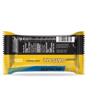 BODYLAB24 Protein Oats Bar Banana - 12 x 100g | Energy Bar with 50g Carbs & 15g Protein | Perfect for Pre/Post Workout Snacks - Buy Online on GoSupps.com