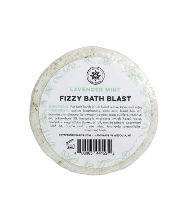 Lavender Mint All-Natural Fizzy Bath Blast - Vegan Bath Bomb Made with Pure Essential Oils to Help You Relax  Hypoallergenic  Plant-Derived  Handmade in USA by DAYSPA Body Basics