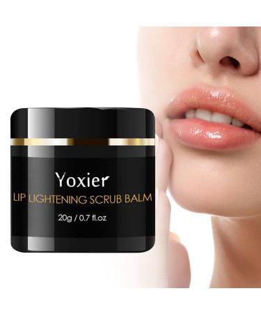 Lip Scrub For Dry Lips 20g - Lighten Dark Lips For Smoking Men Women Smoker | Natural Balm Moisturizer Exfoliator Sleeping