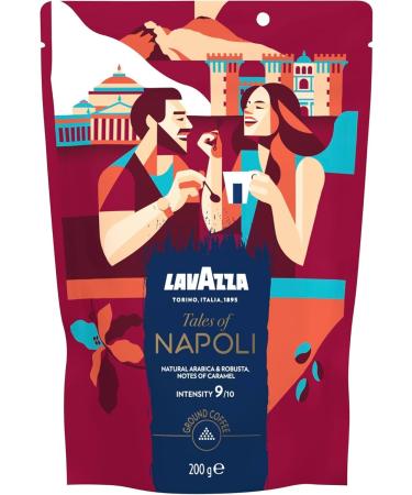 Lavazza Tales of Italia Lot de 6x200g Caf Moulu (Milano + Roma + Napoli) 1 2kg Id al pour Machine Expresso Filtre ou Manuelle Arabica & Robusta Intensit s 7/8/9 Notes Vari es - Buy Online on GoSupps.com