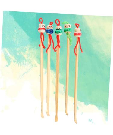 FRCOLOR 12pcs Cartoon Ear Wooden Handles for Ear Wax Removal Safe and Non-Toxic Random Color - Buy Online on GoSupps.com