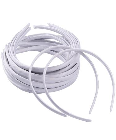 Duufin 50 Pack White Satin Headbands - DIY Thin Hair Accessories for Girls & Women - Buy Online on GoSupps.com