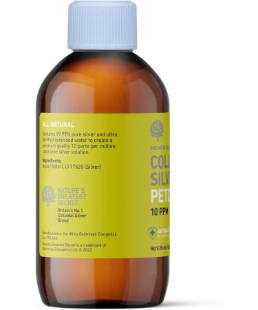 Nature's Greatest Secret Antibacterial Colloidal Silver Petcare 10ppm 250ml Bottle - Premium Quality Smallest Particle Size - Natural Formula - Buy Online on GoSupps.com