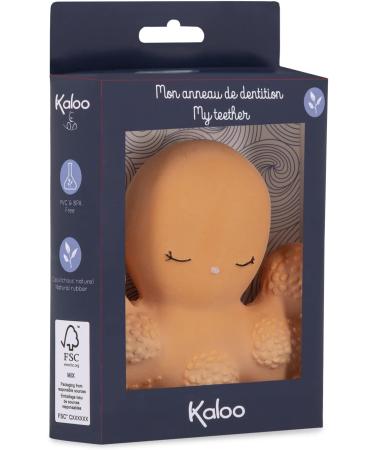 Kaloo Petit Calme Octopus Bite Ring - Natural Rubber Ergonomic & Soft 10 cm - Ideal for Babies from Birth - Orange (K970705) - Buy Online on GoSupps.com