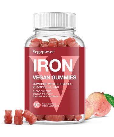 VEGEPOWER Whole Food Multivitamin + Iron Gummies - Energy & Gut Health Support 90 Ct - Buy Online on GoSupps.com