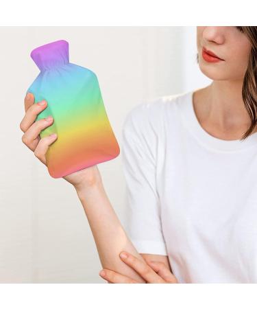 Buy Hot Water Bottle with Lid - Rainbow Rubber Hot Water Bag for Pain Relief Cramps & Cold Therapy | Fast International Shipping - Buy Online on GoSupps.com