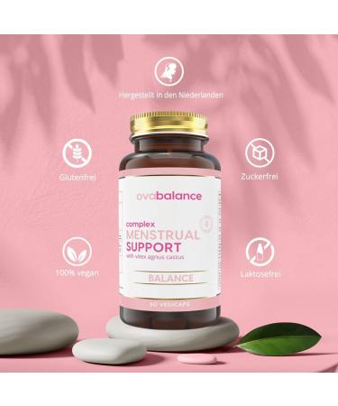 Ovabalance Parapharmacy Nutrition Menstrual Support Supplement for Women Mood Changes Supplement Menstrual Pain Relief Vegan Supplement 60 Capsules - Buy Online on GoSupps.com