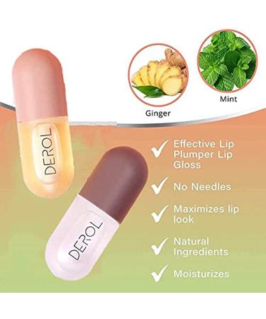 MyShell 2PC Lip Plumper Set | Natural Lip Gloss & Enhancer for Fuller Lips | Day & Night Care Serum - Buy Online on GoSupps.com