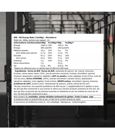 Sports Science SIS Go Energy Bake Frees 12 x 50 g frees 12 Units Pack of 1 - Buy Online on GoSupps.com