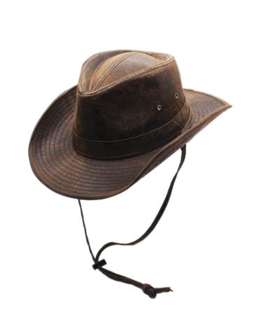 Weathered Outback Outdoorsmen Shapeable Hat, Silver Canyon, Brown X-Large Brown