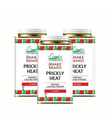 SNAKE BRAND Prickly Heat Cooling Body Powder 140g (Classic Pack of 3) Classic 140 g (Pack of 1)