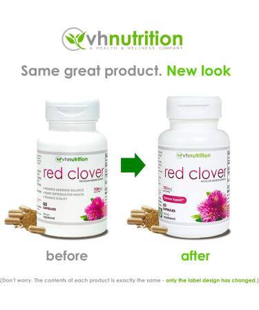 VH Nutrition Red Clover 700mg | Trifolium Pratense for Hormone Balance & Menopause Support | Natural Relief for Women | 60 Capsules - Buy Online on GoSupps.com