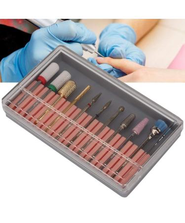 Professional Tungsten Steel Nail Drill Set for Acrylic & Gel Nails - 10-Piece Kit for Nail Care & Removal (BH08) - Buy Online on GoSupps.com