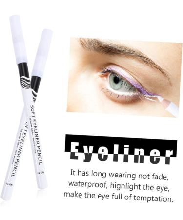Didiseaon 48 Pcs Eyeliner Pencil White Eyeshadow Stamp Eyeliner Woman Eye Makeup Pencil Wooden Pole Miss Girl - Buy Online on GoSupps.com