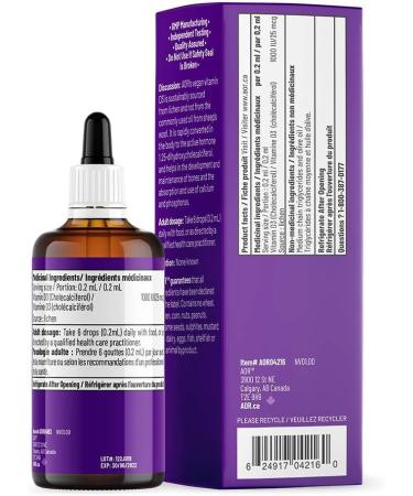 AOR VITAMIN D3 LIQUID (ADULT) 100 ML - Buy Online on GoSupps.com