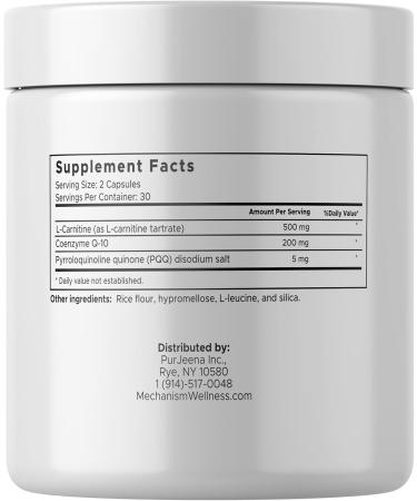 Smarts and Hearts Brain & Heart Health Supplements - L-Carnitine CoQ10 PQQ for Cognitive & Cardiovascular Support - Natural Non-GMO 60 Capsules - Buy Online on GoSupps.com