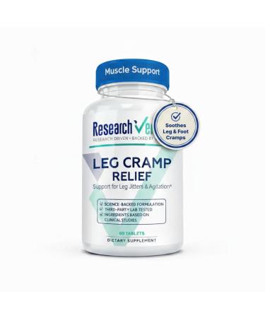 Research Verified Leg Cramps - Magnesium B Vitamins Ginger Chamomile BioPerine - Circulation Support - Vegan - 1 Month Supply 60 Count (Pack of 1)