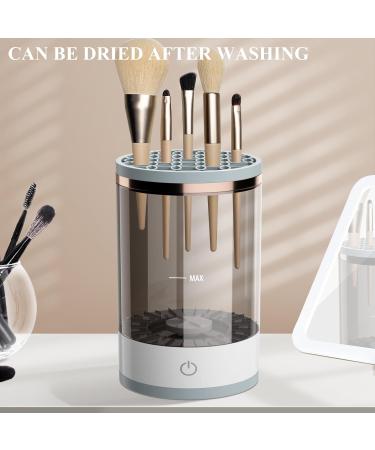 Electric Makeup Brush Cleaner - Automatic & Upgraded with Clean Mat | Perfect for All Brush Sizes - White - Buy Online on GoSupps.com