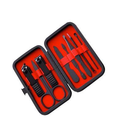 Nail Clippers Set Stainless Steel Fingernail Clippers Ultra Sharp Sturdy Nail Cutter with Nail File Used Men and Women (Color : Black)